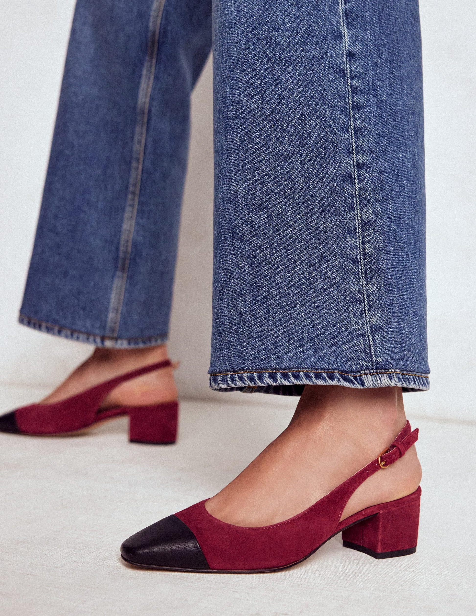 Ailsa Slingbacks mit Blockabsatz-Oxblood-2