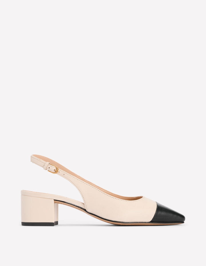 Ailsa Slingbacks mit Blockabsatz-Beige