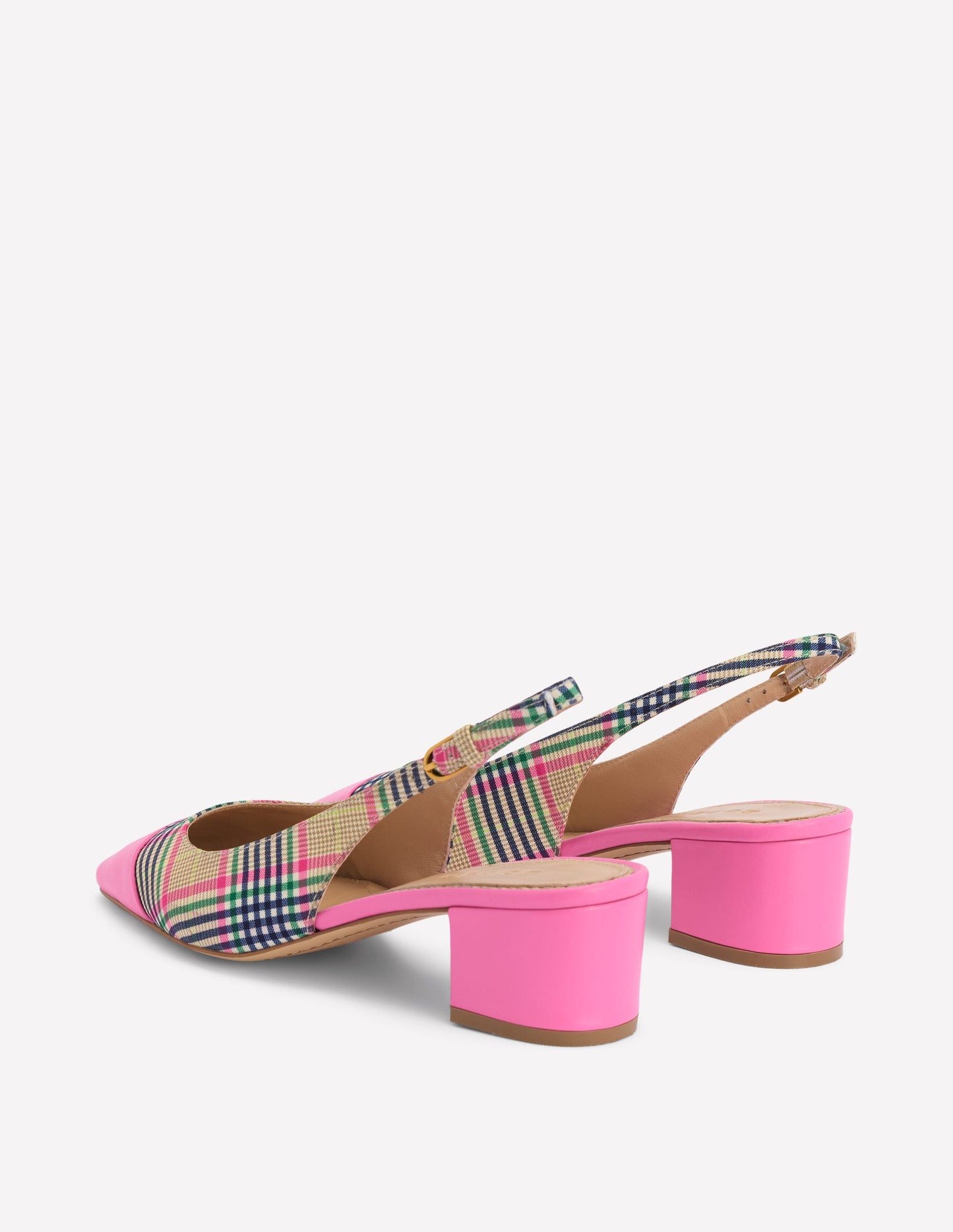 Ailsa Slingbacks mit Blockabsatz-Bunt Karomuster