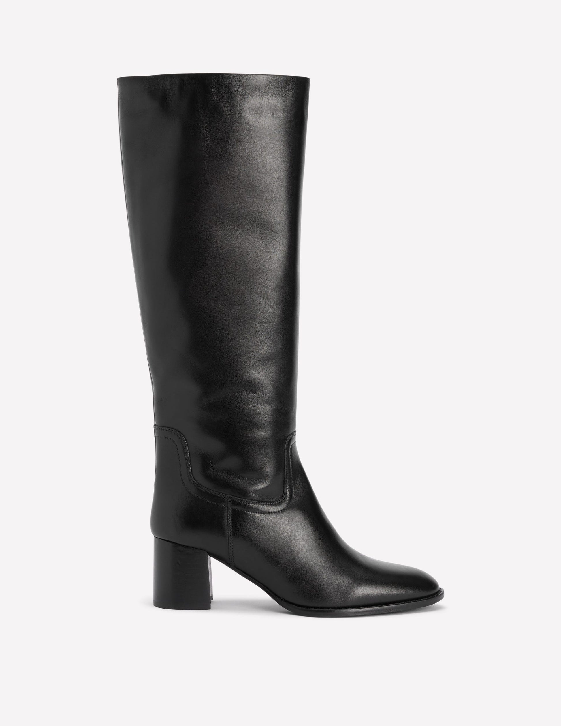 Bottes hauteur genou élégantes Skye-Noir-1
