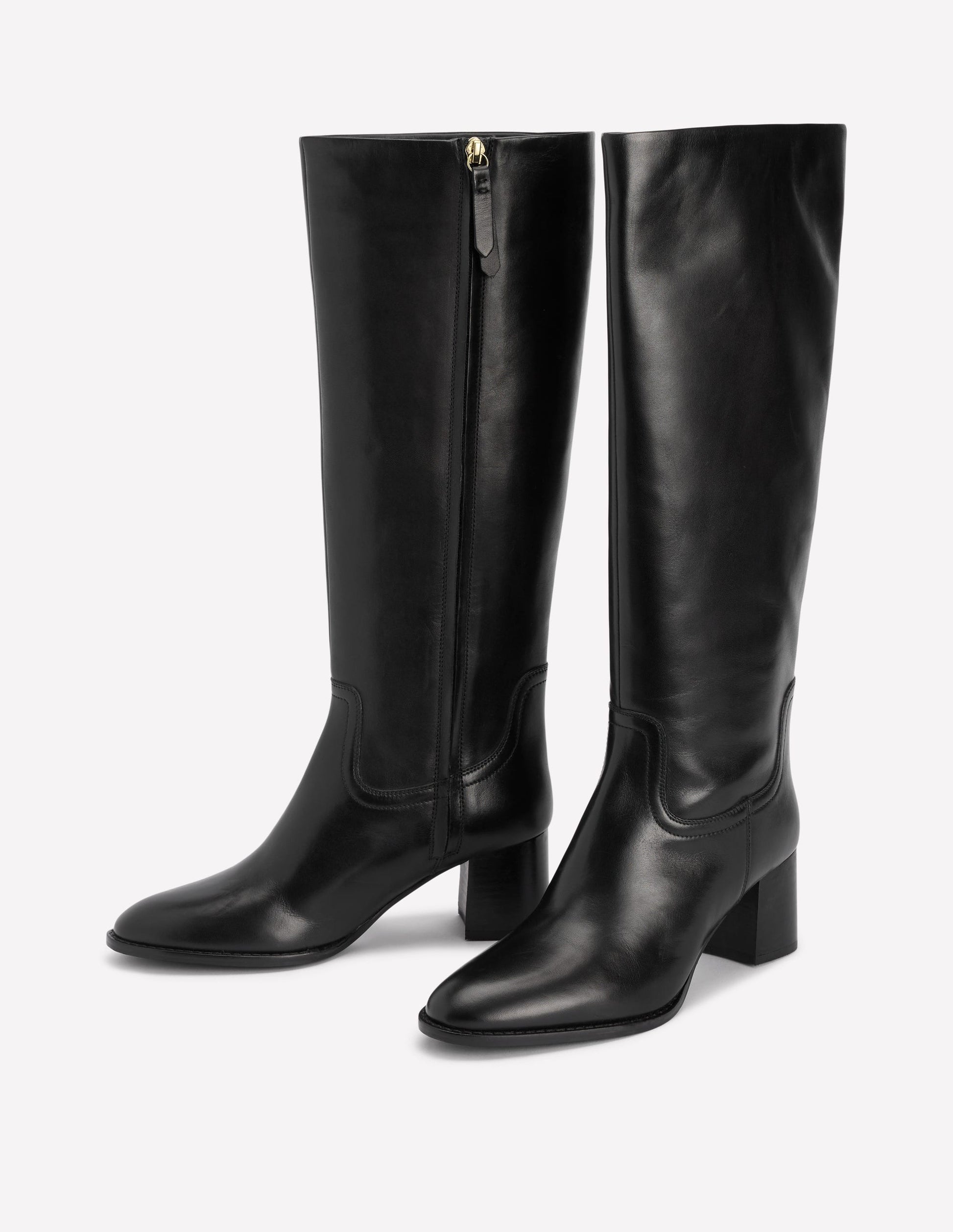 Bottes hauteur genou élégantes Skye-Noir-3