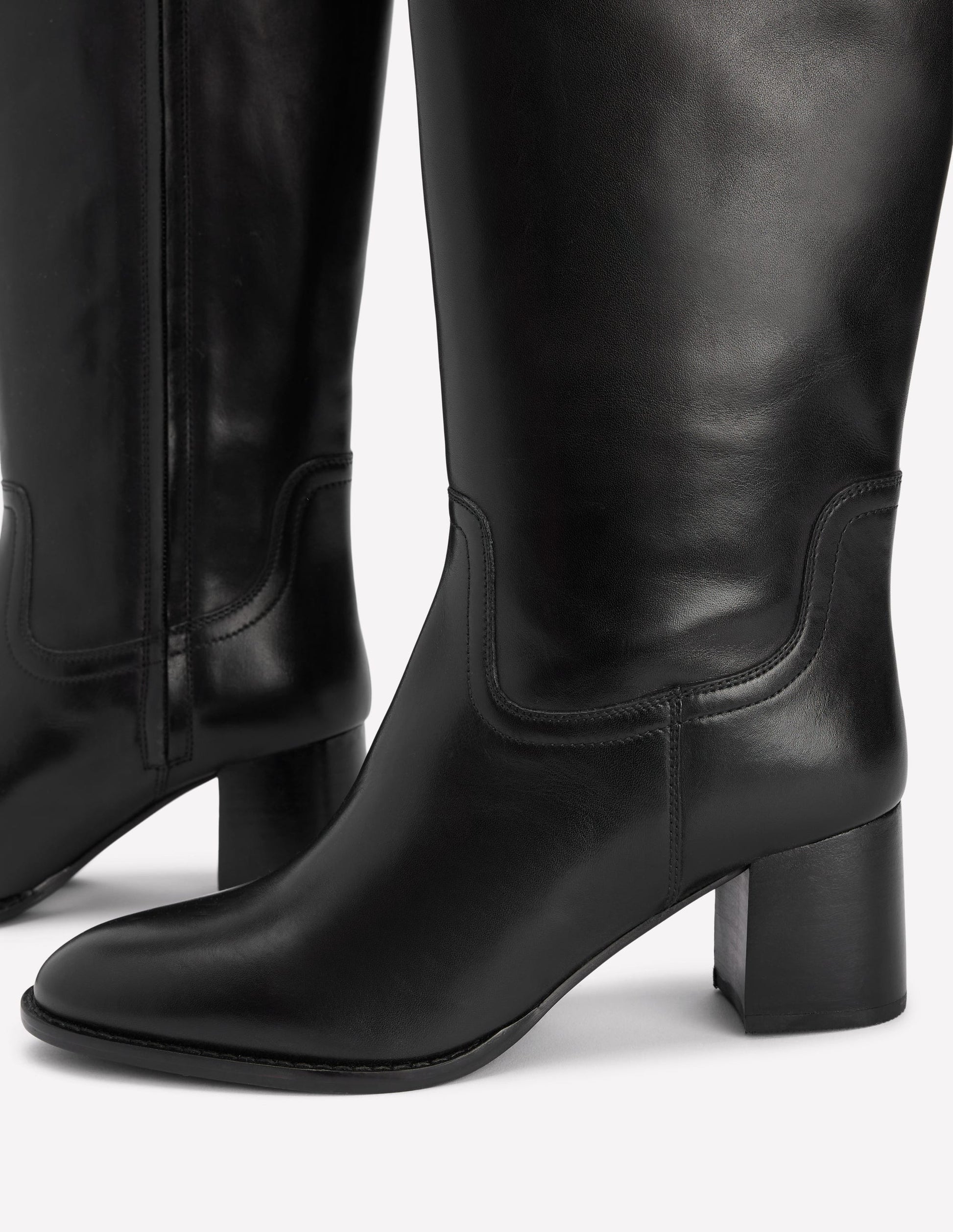 Bottes hauteur genou élégantes Skye-Noir-4