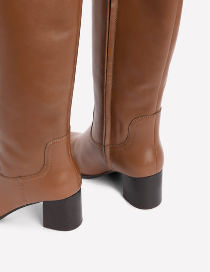 Bottes hauteur genou élégantes Skye-Fauve-4