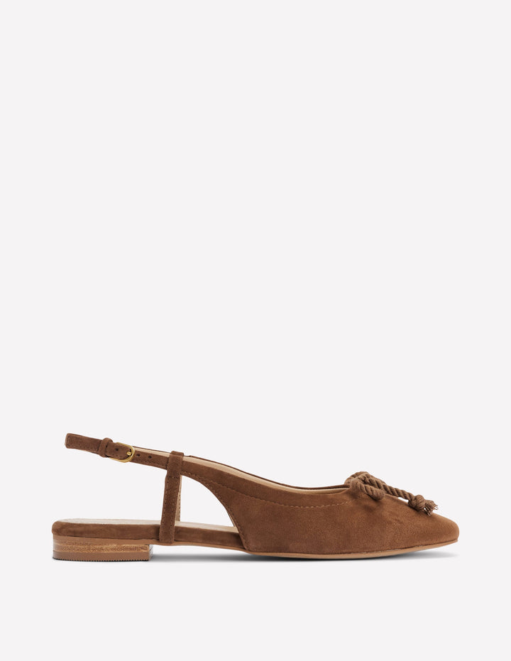 Flache Slingback-Sandalen-Raue Umbra