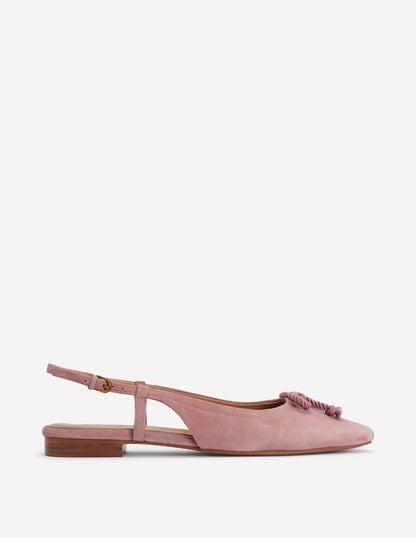 Flache Slingback-Sandalen-Rosé-1