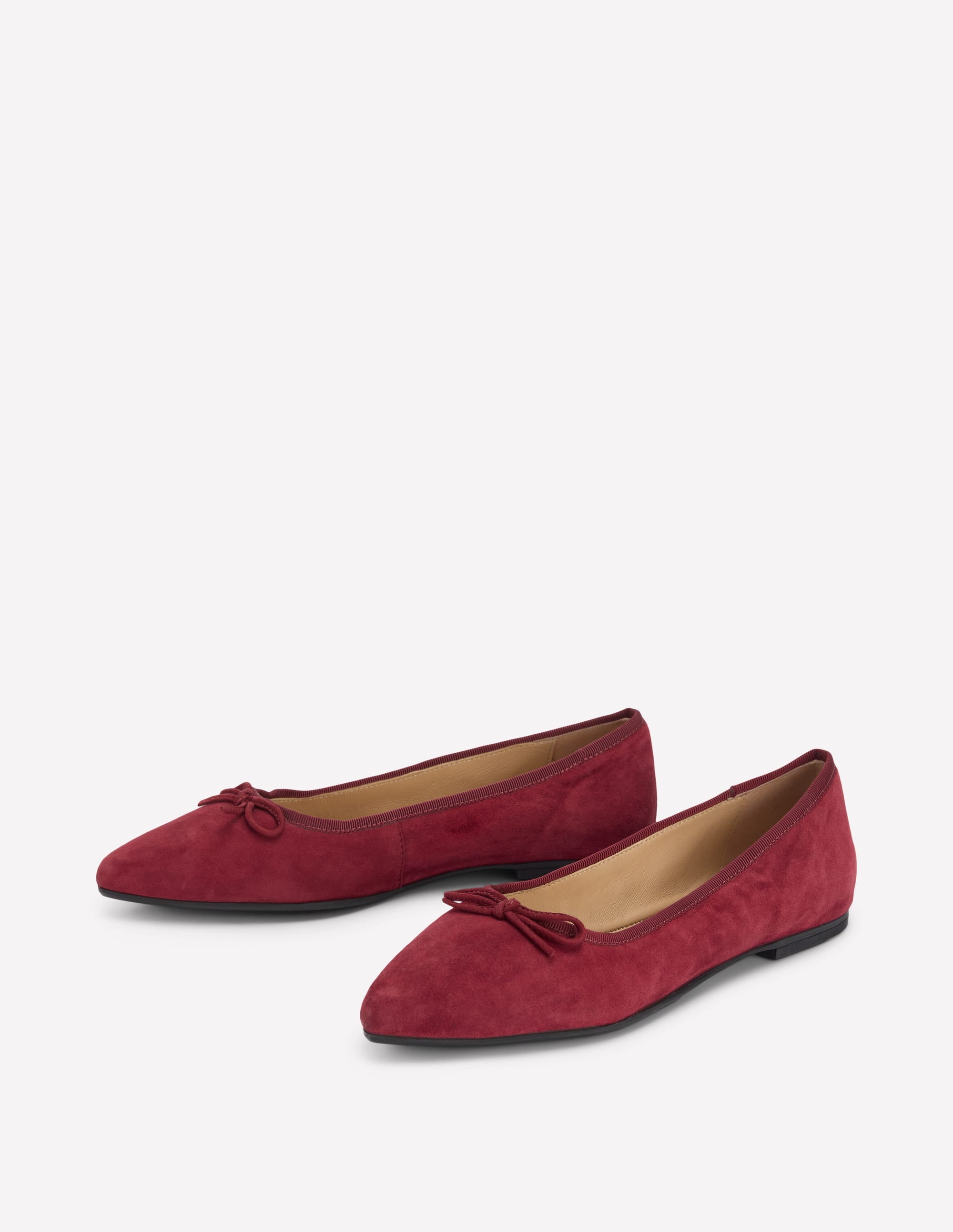 Spitze, flache Schuhe mit flexibler Sohle-Oxblood - Image 3