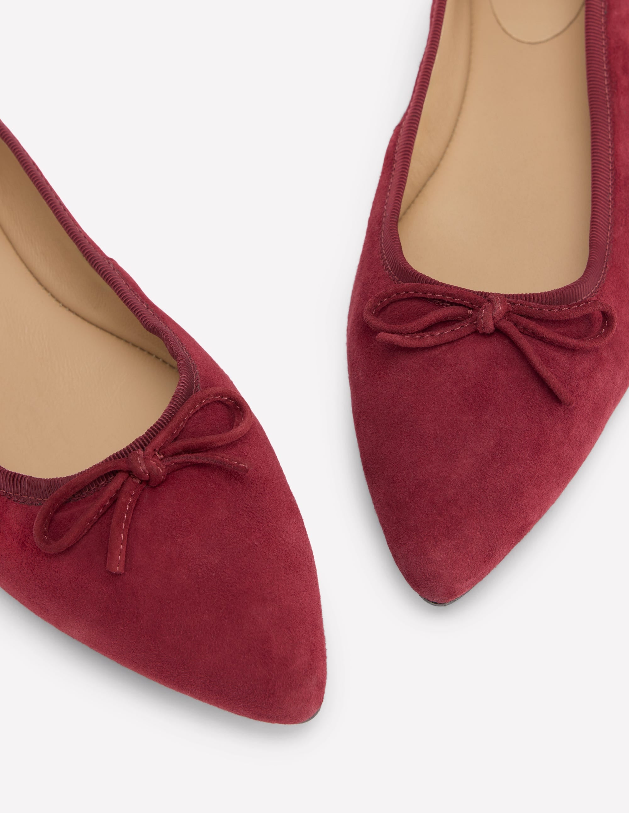 Spitze, flache Schuhe mit flexibler Sohle-Oxblood - Image 4