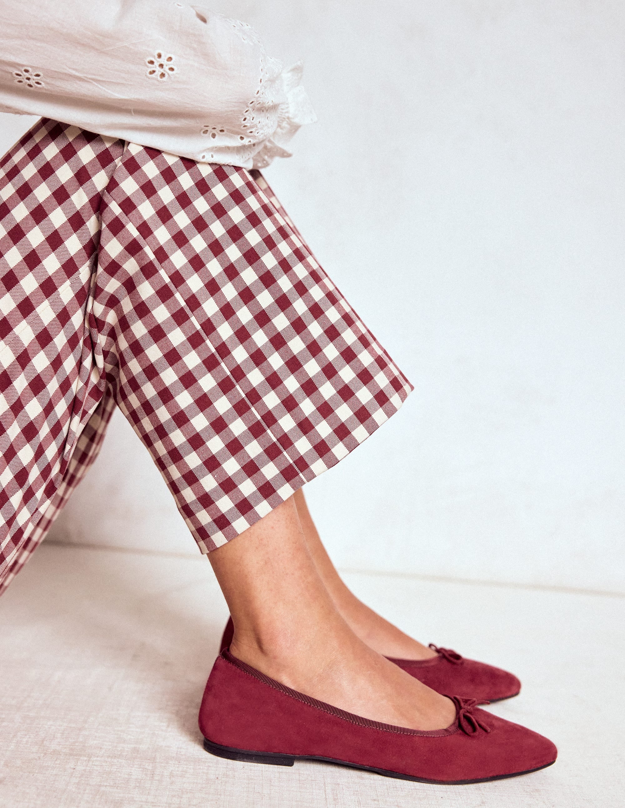 Spitze, flache Schuhe mit flexibler Sohle-Oxblood - Image 2