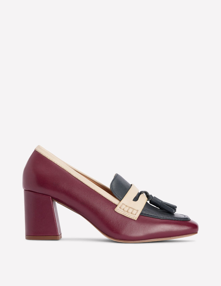 Sol Pennyloafer mit Blockabsatz-Oxblood