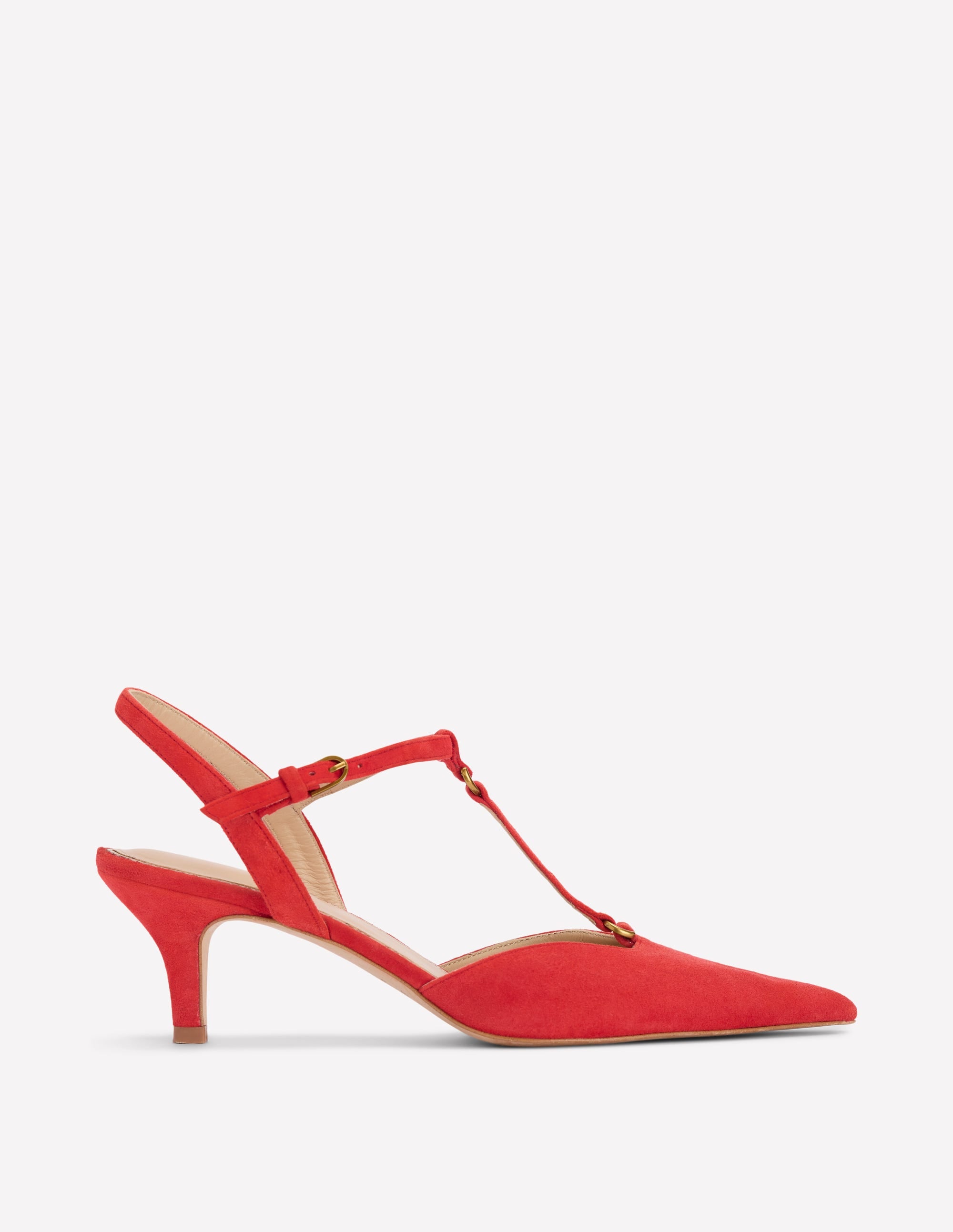 Spitze Absatzschuhe mit T-Steg-Briefkastenrot - Image 1