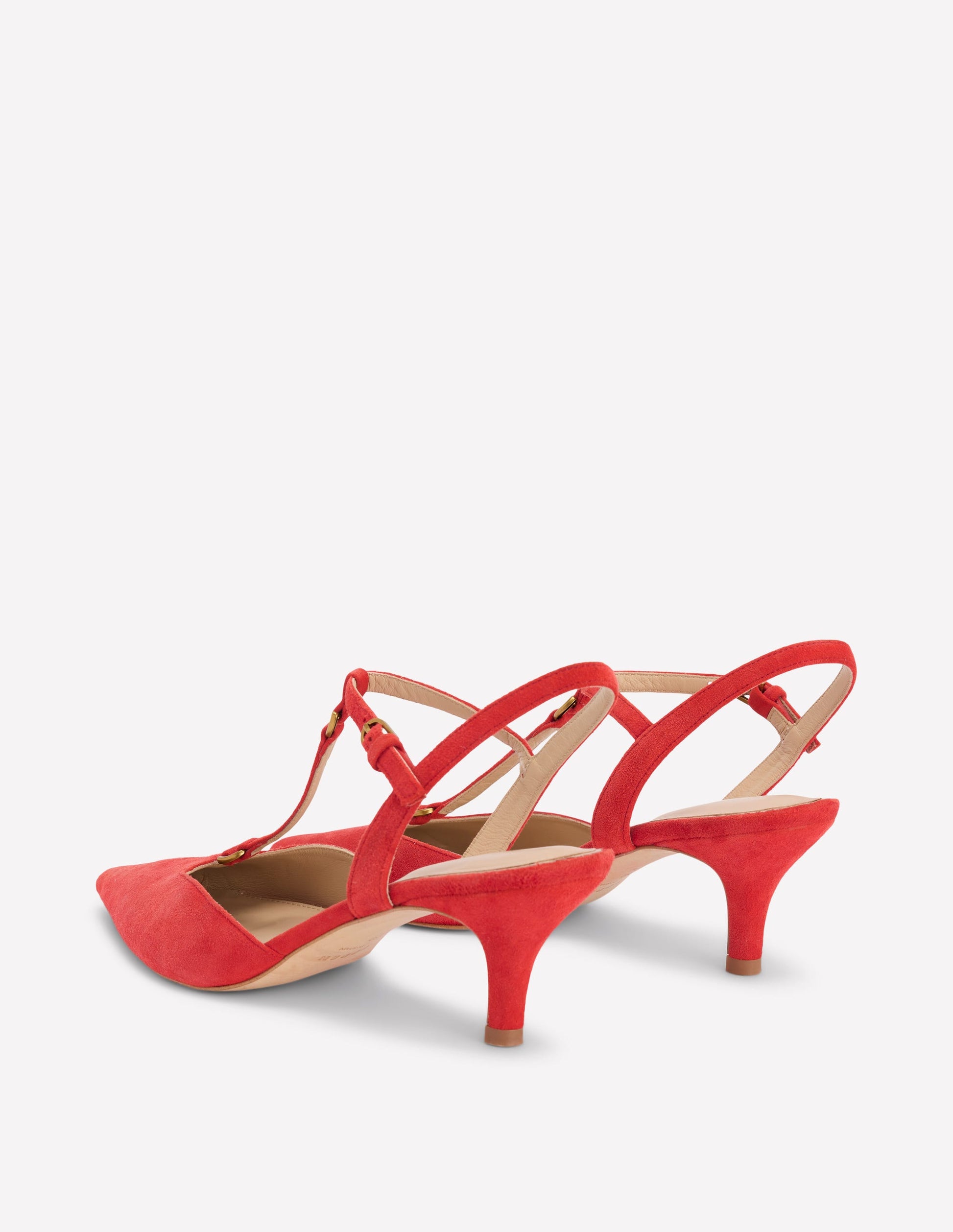 Spitze Absatzschuhe mit T-Steg-Briefkastenrot-5