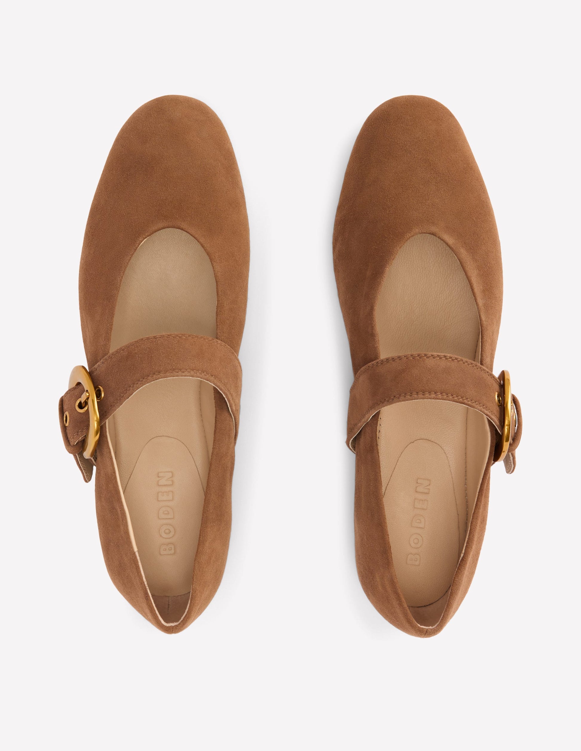 Kylie Flache Mary Janes mit Schnalle-Raue Umbra-5