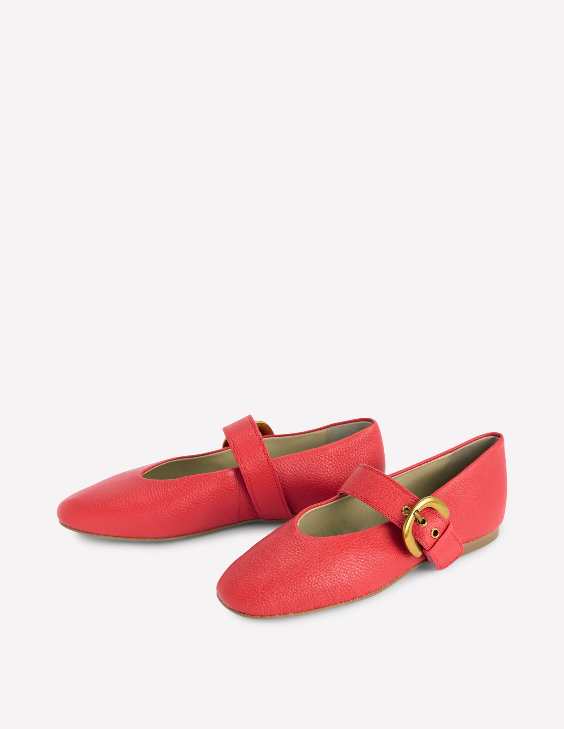 Kylie Flache Mary Janes mit Schnalle-Briefkastenrot-3