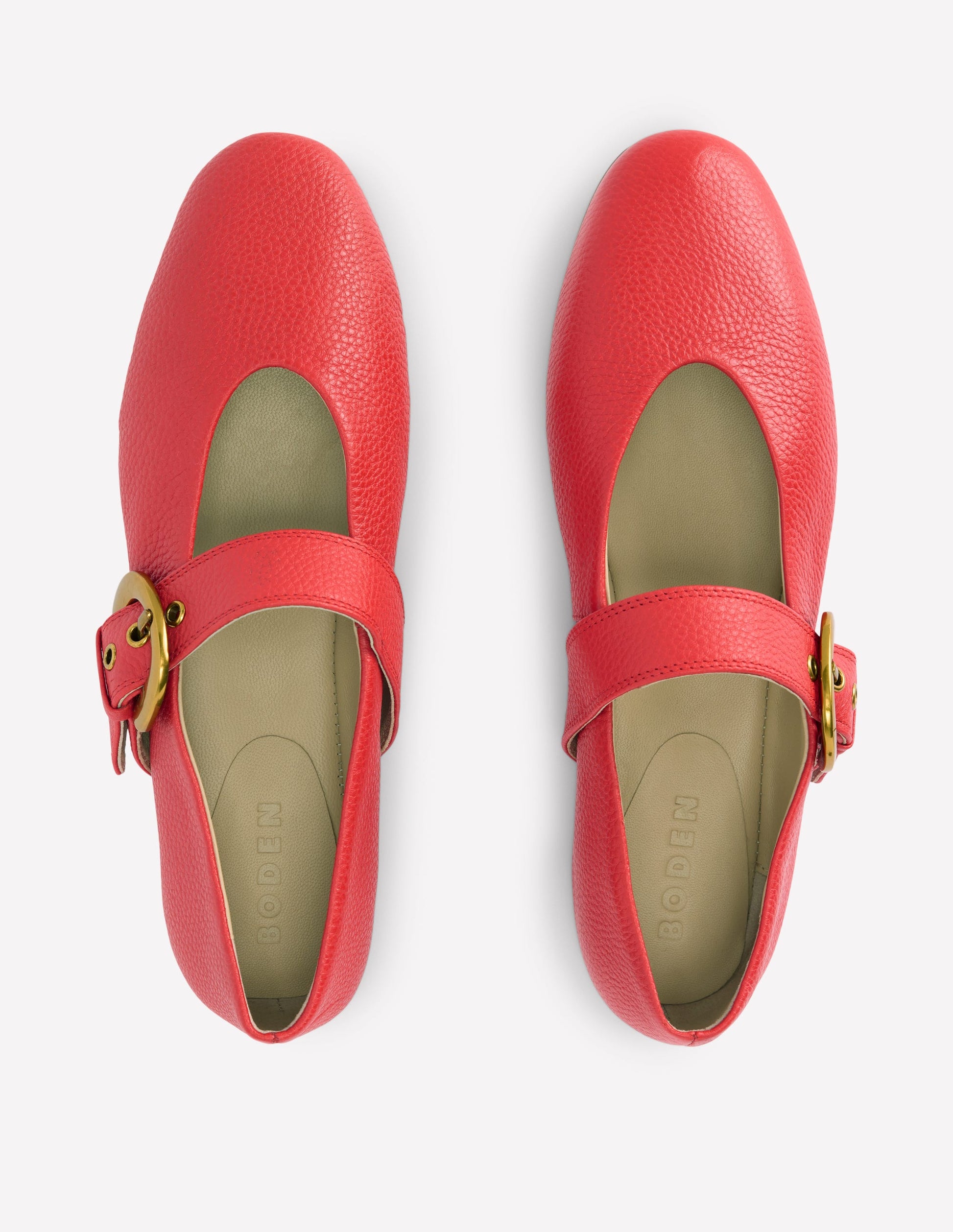 Kylie Flache Mary Janes mit Schnalle-Briefkastenrot-5