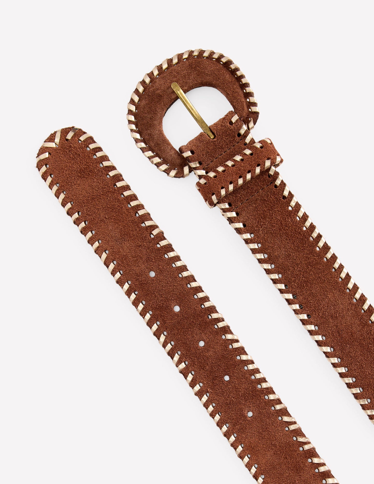 Ceinture recouverte au point roulé-Fauve