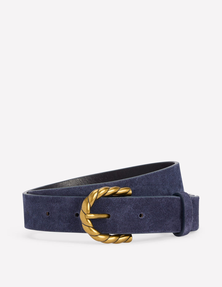 Ceinture à boucle torsadée-Bleu marine