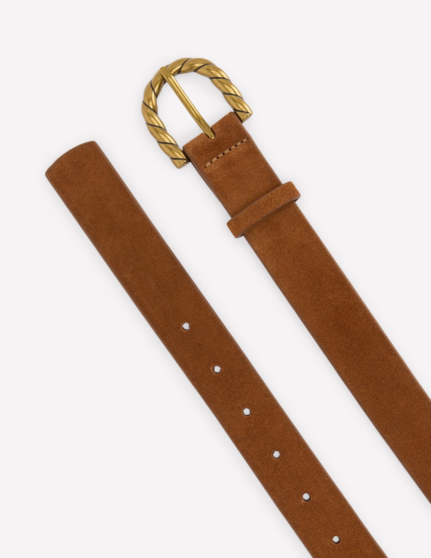 Ceinture à boucle torsadée-Fauve
