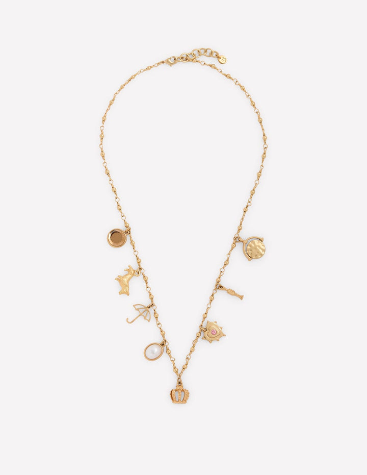 Halskette mit originellen Anhängern-Bunt