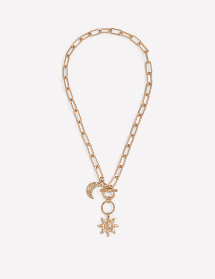 Collier à motif martelé-Doré