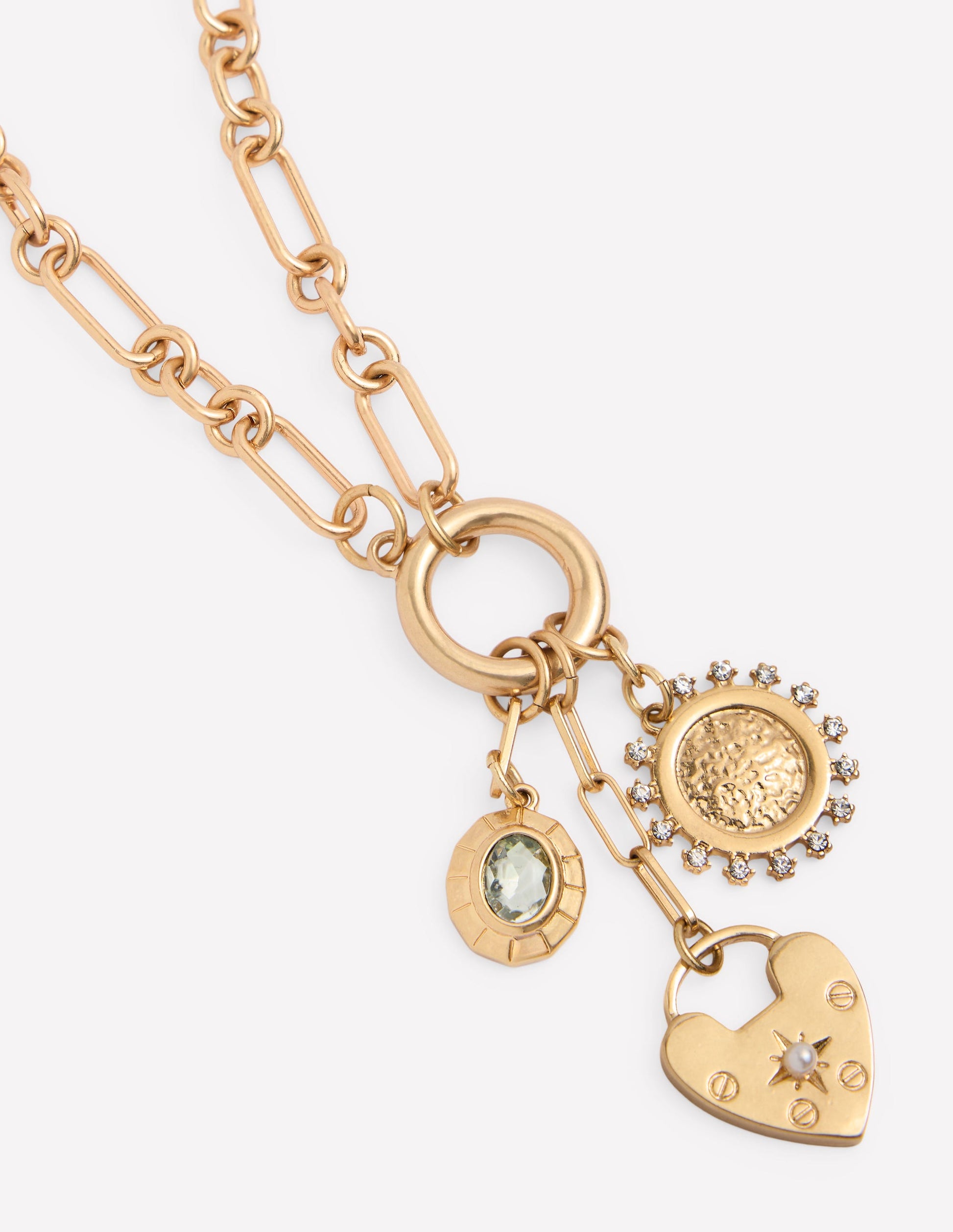 Halskette mit Anhängern-Gold-3