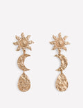 Boucles d'oreilles à motif martelé-Doré