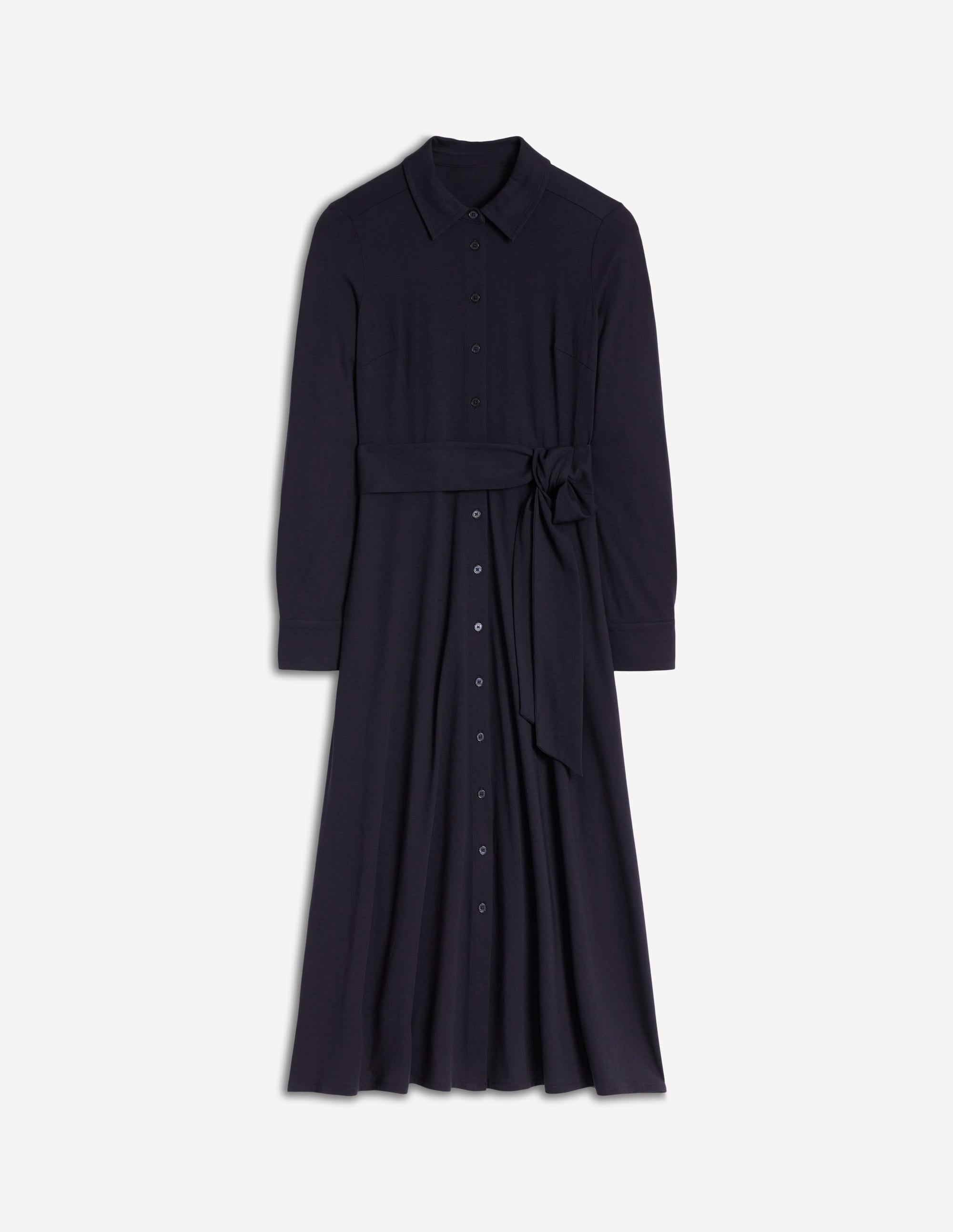 Marcia Jersey-Hemdblusenkleid-Marineblau - Image 6