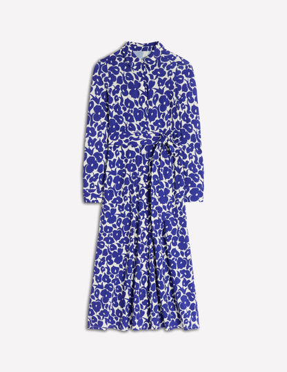 Marcia Jersey-Hemdblusenkleid-Leuchtendes Blau, Laubhain-6