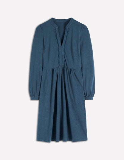 Naomi Relaxed Jersey Dress-Midnight Ocean-5