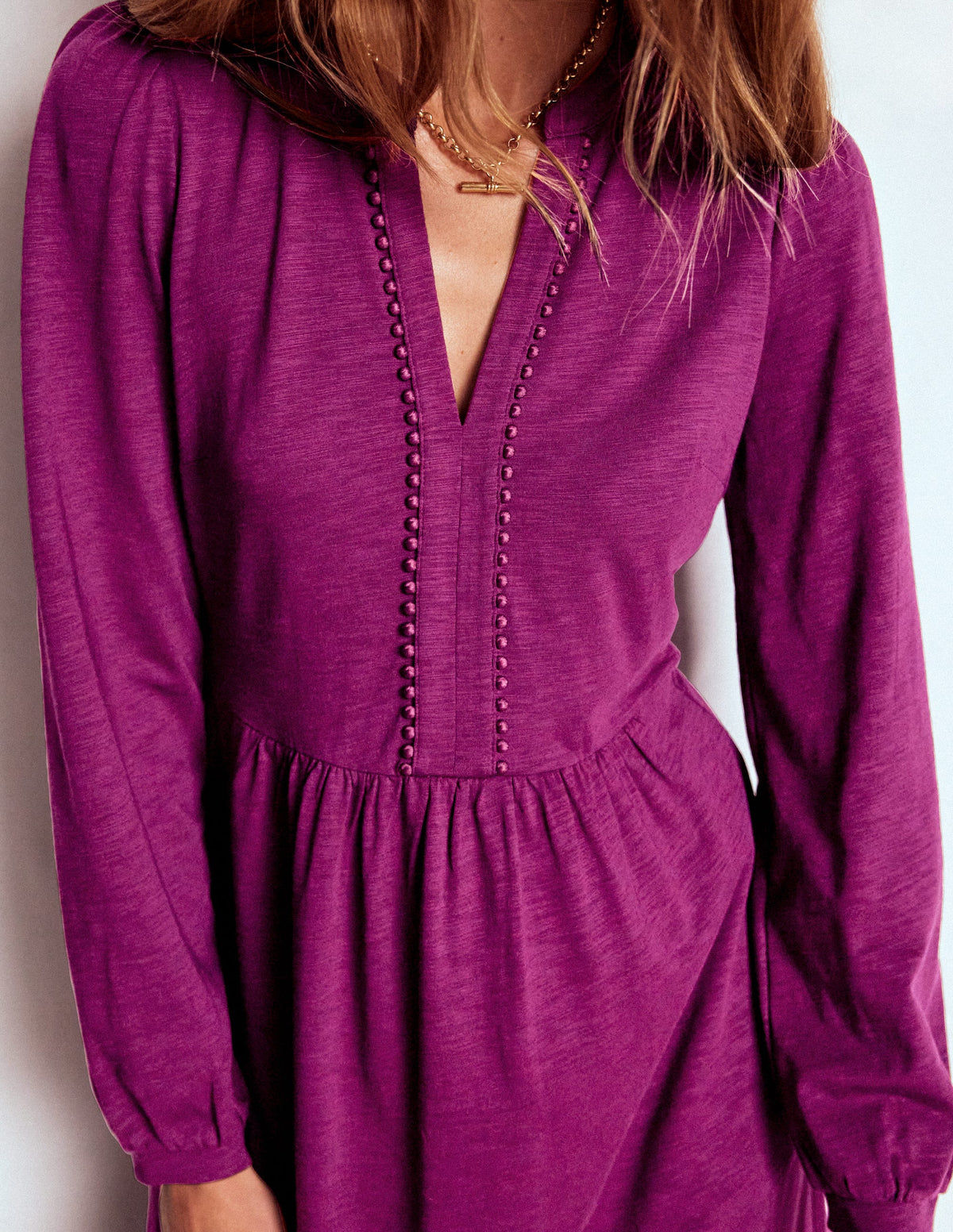 Robe décontractée Naomi en jersey-Confiture de prunes - Image 2