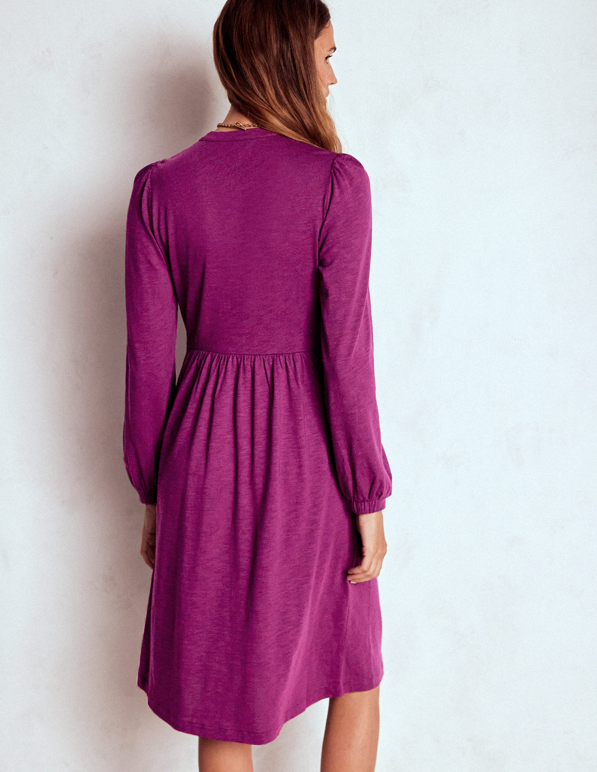 Robe décontractée Naomi en jersey-Confiture de prunes - Image 3