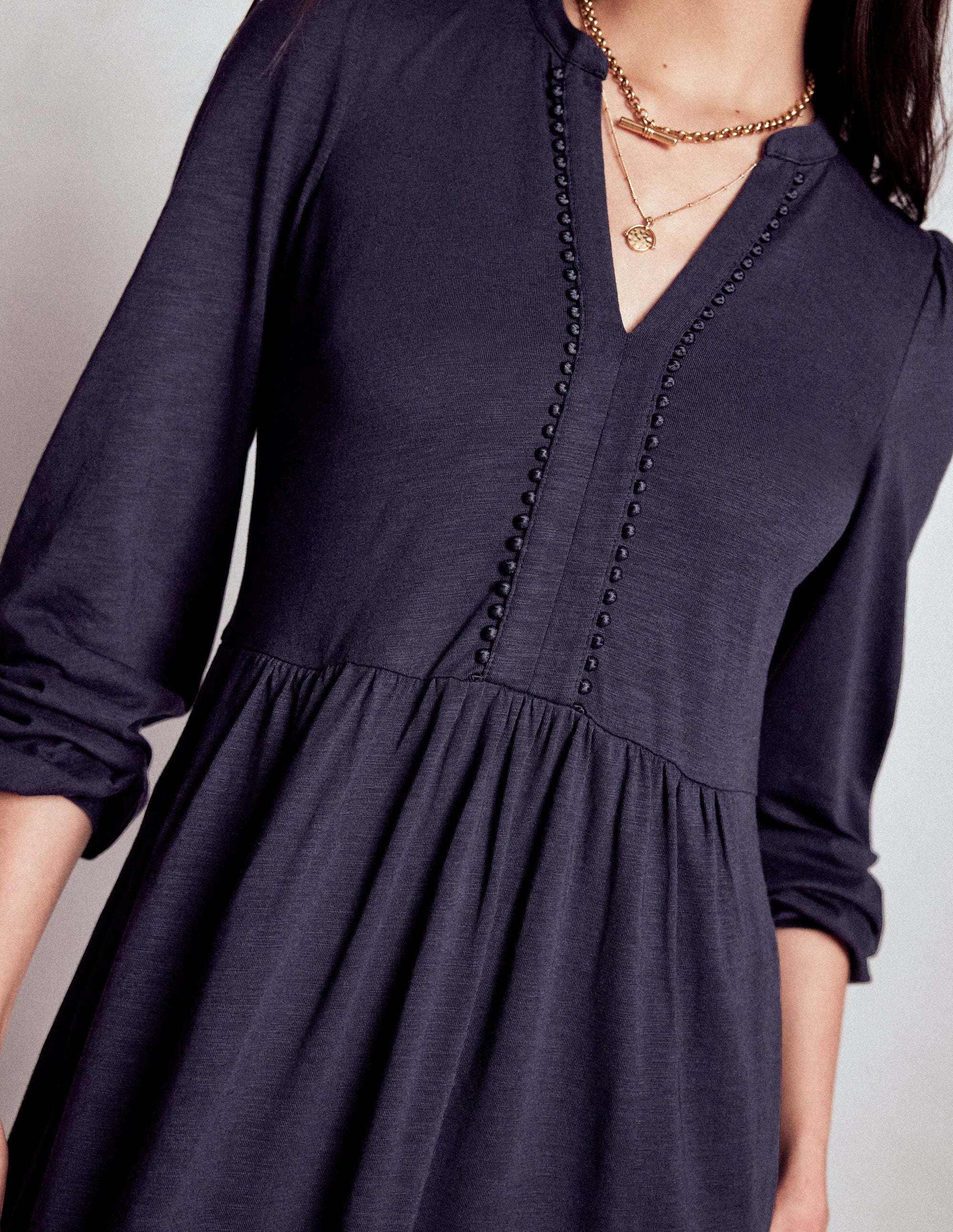 Robe décontractée Naomi en jersey-Bleu marine - Image 3