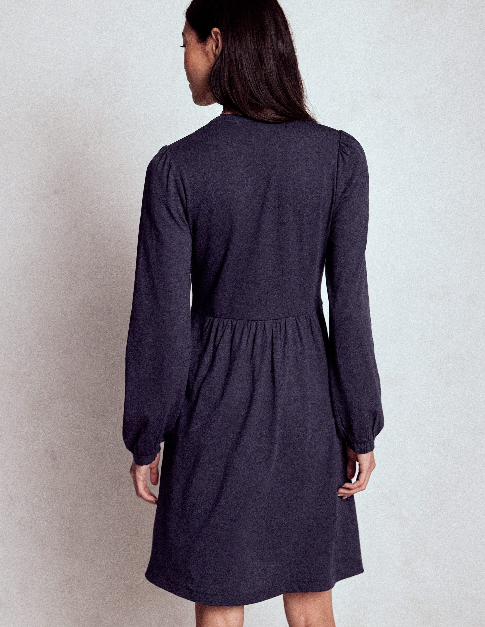 Naomi Relaxed Jersey Dress-Navy-3