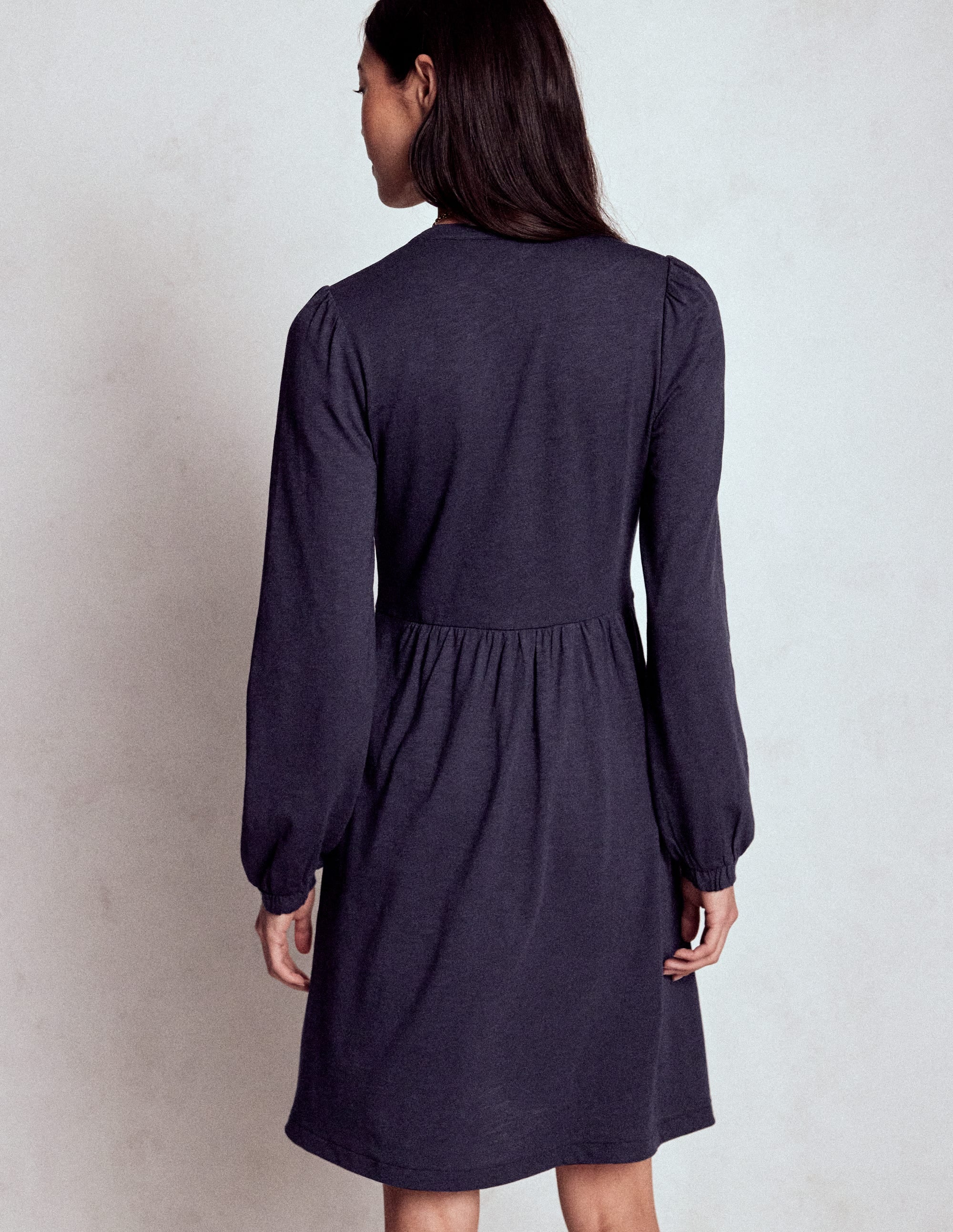 Robe décontractée Naomi en jersey-Bleu marine - Image 4