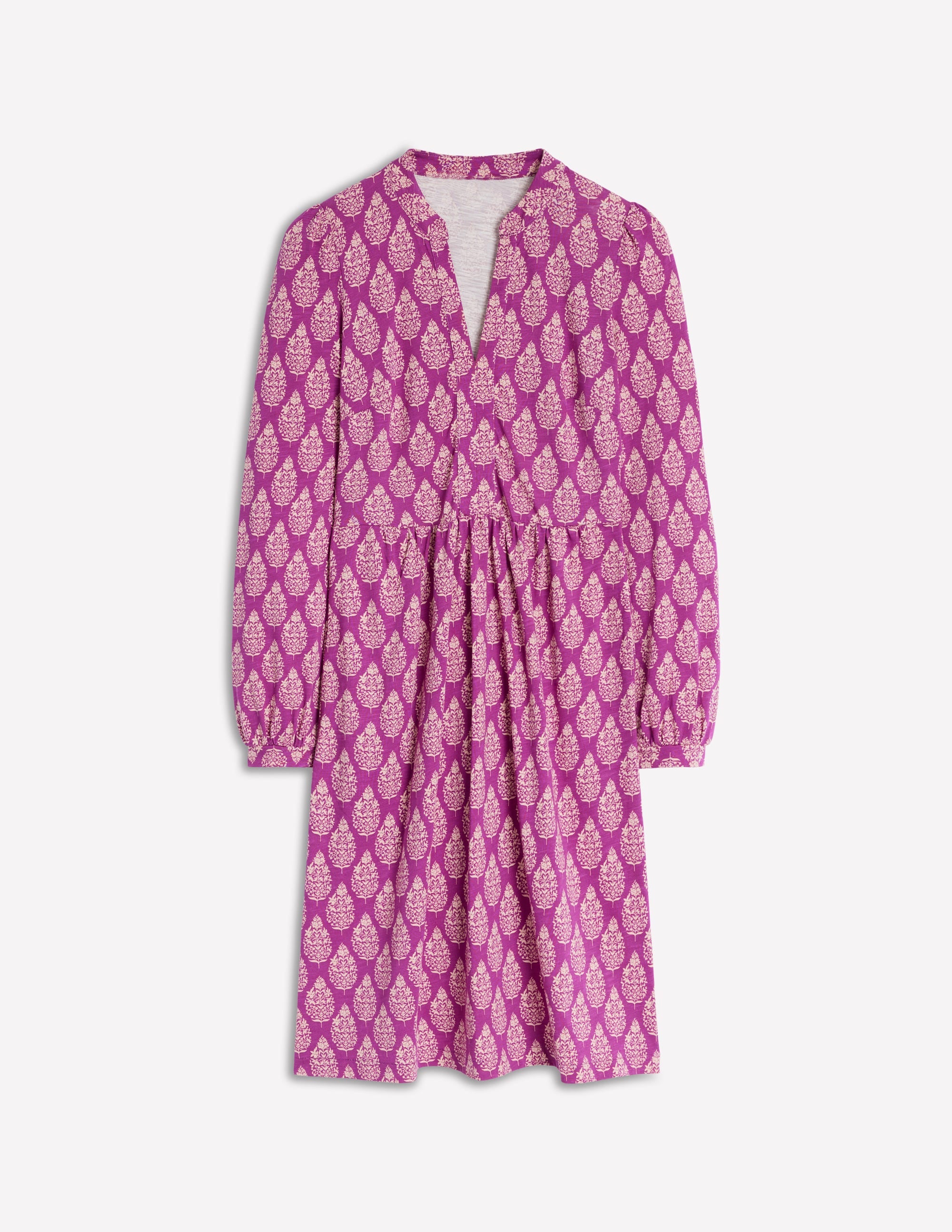 Robe décontractée Naomi en jersey-Violet, bouquet de fleurs sauvages - Image 6