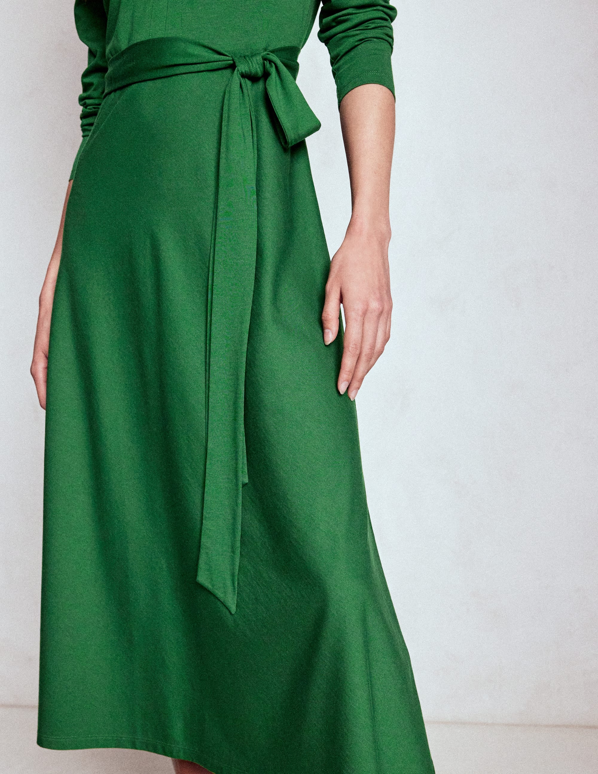 Robe Imogen en jersey à col-Vert pin - Image 2