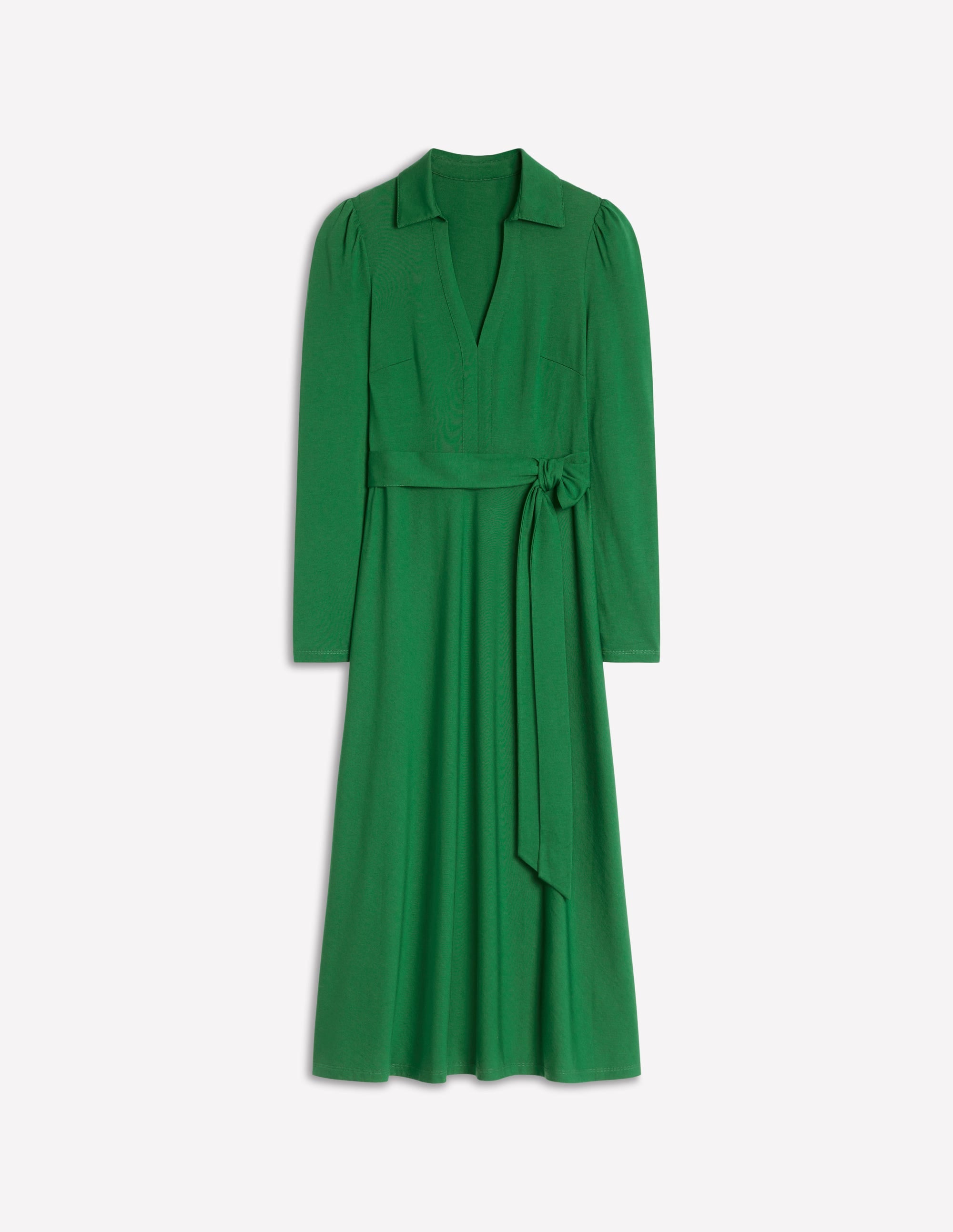 Robe Imogen en jersey à col-Vert pin - Image 6