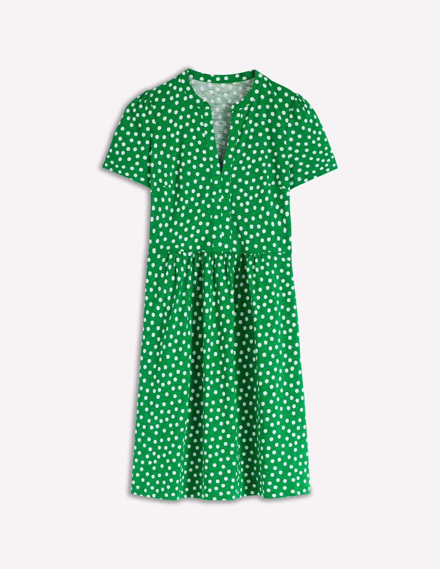 Naomi Kurzärmliges Kleid-Jagdgrün