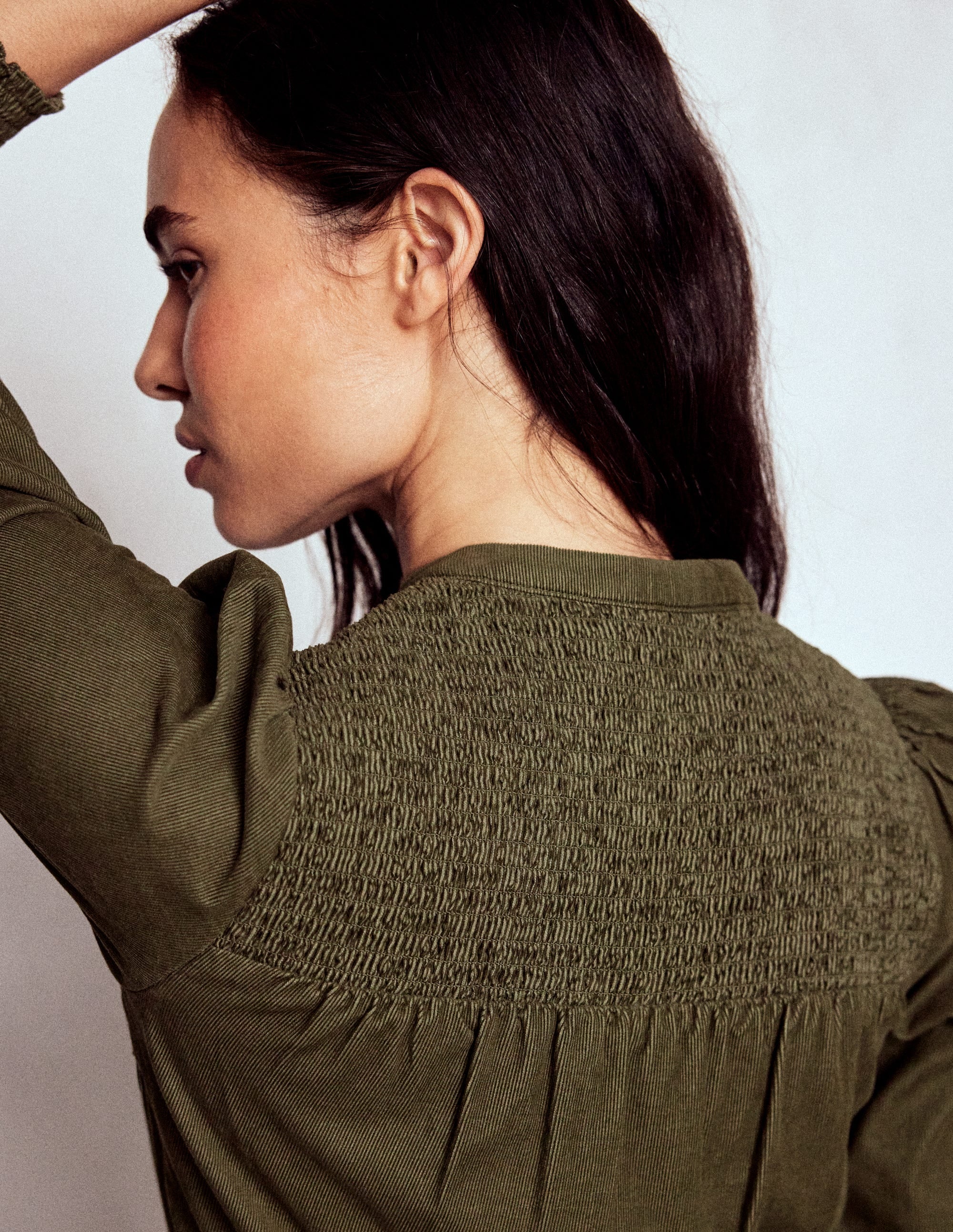 Cecily Midikleid aus Cord-Waldgrün - Image 2