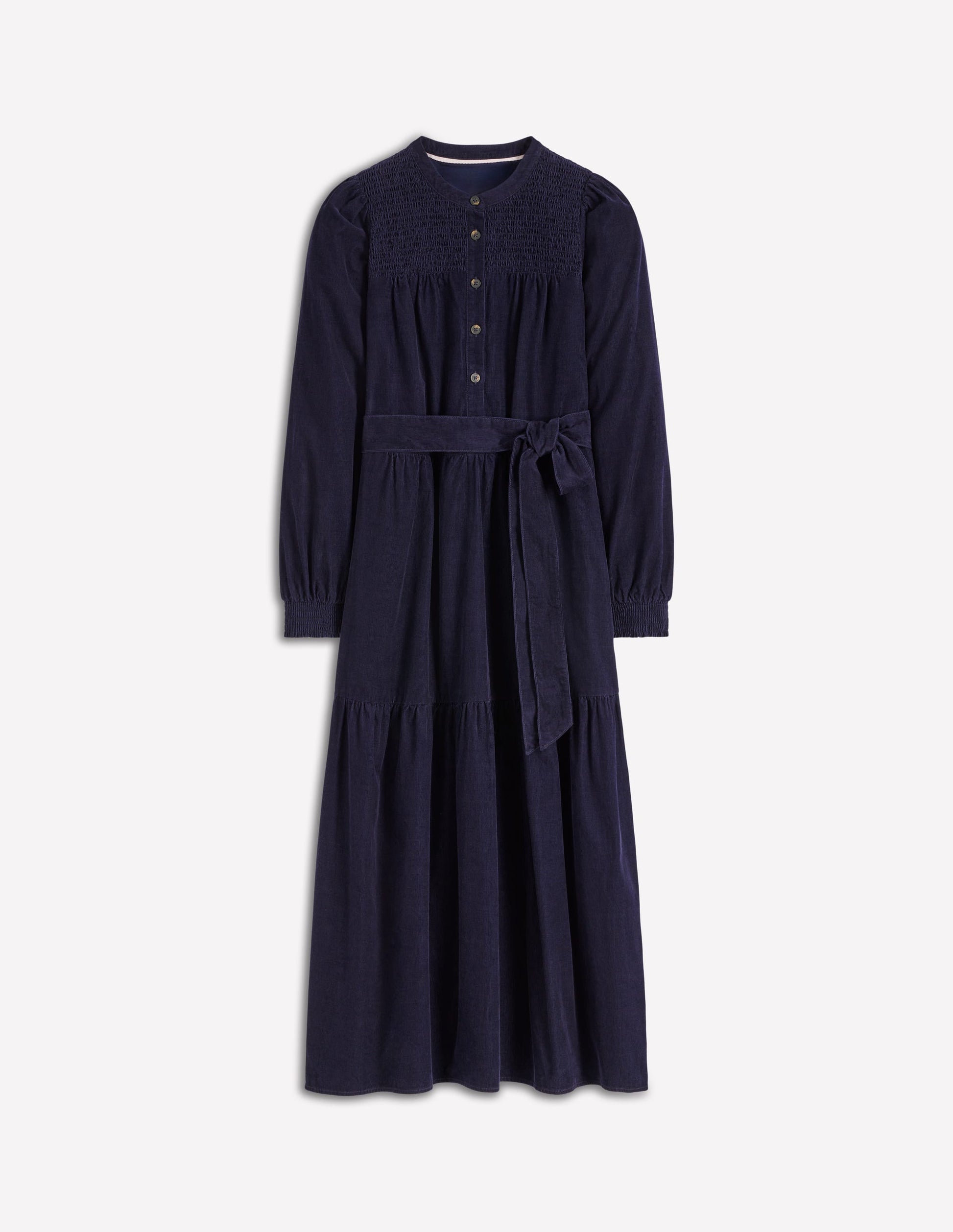 Cecily Midikleid aus Cord-Marineblau-6