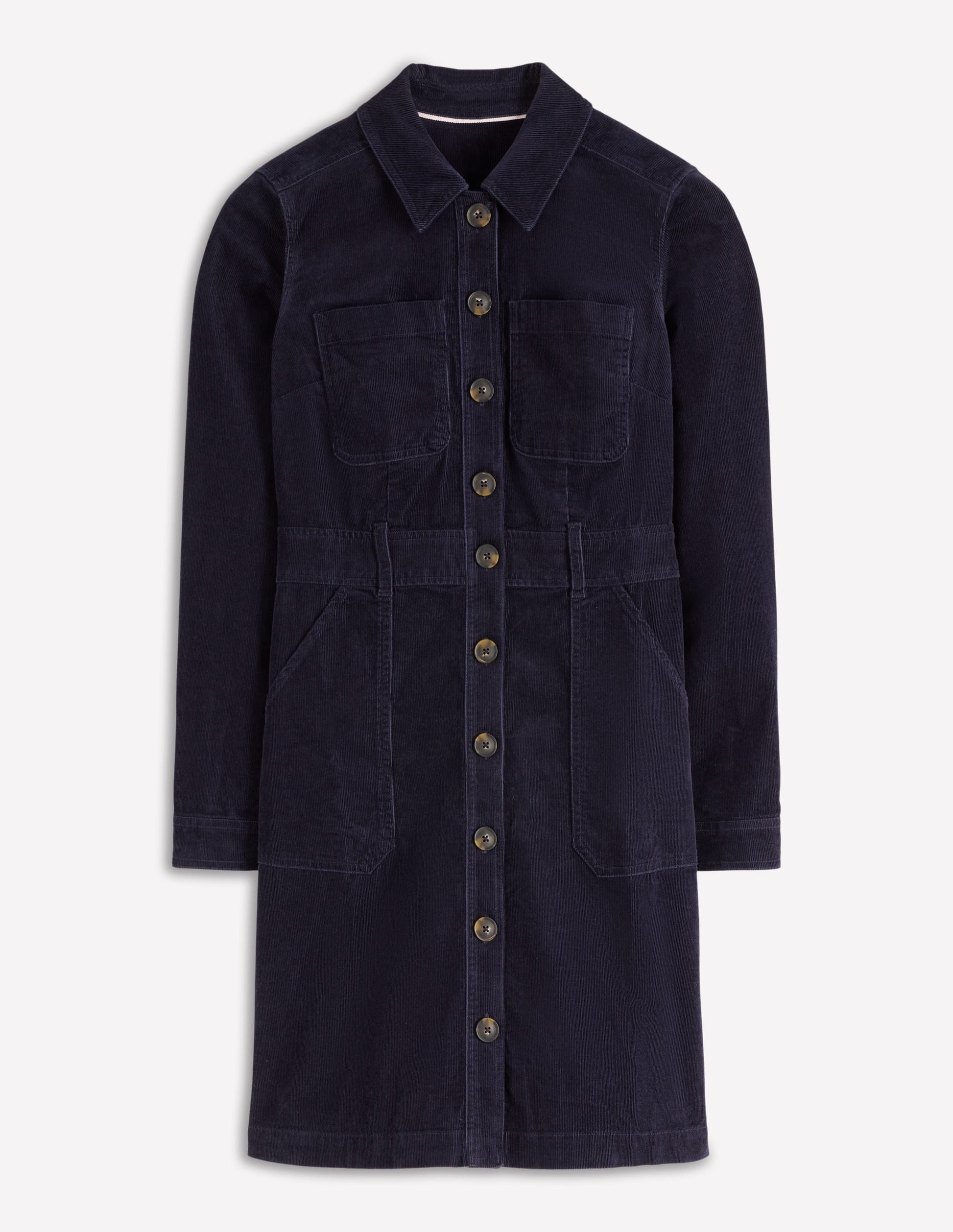 Robe courte en velours côtelé Amanda-Bleu marine-6