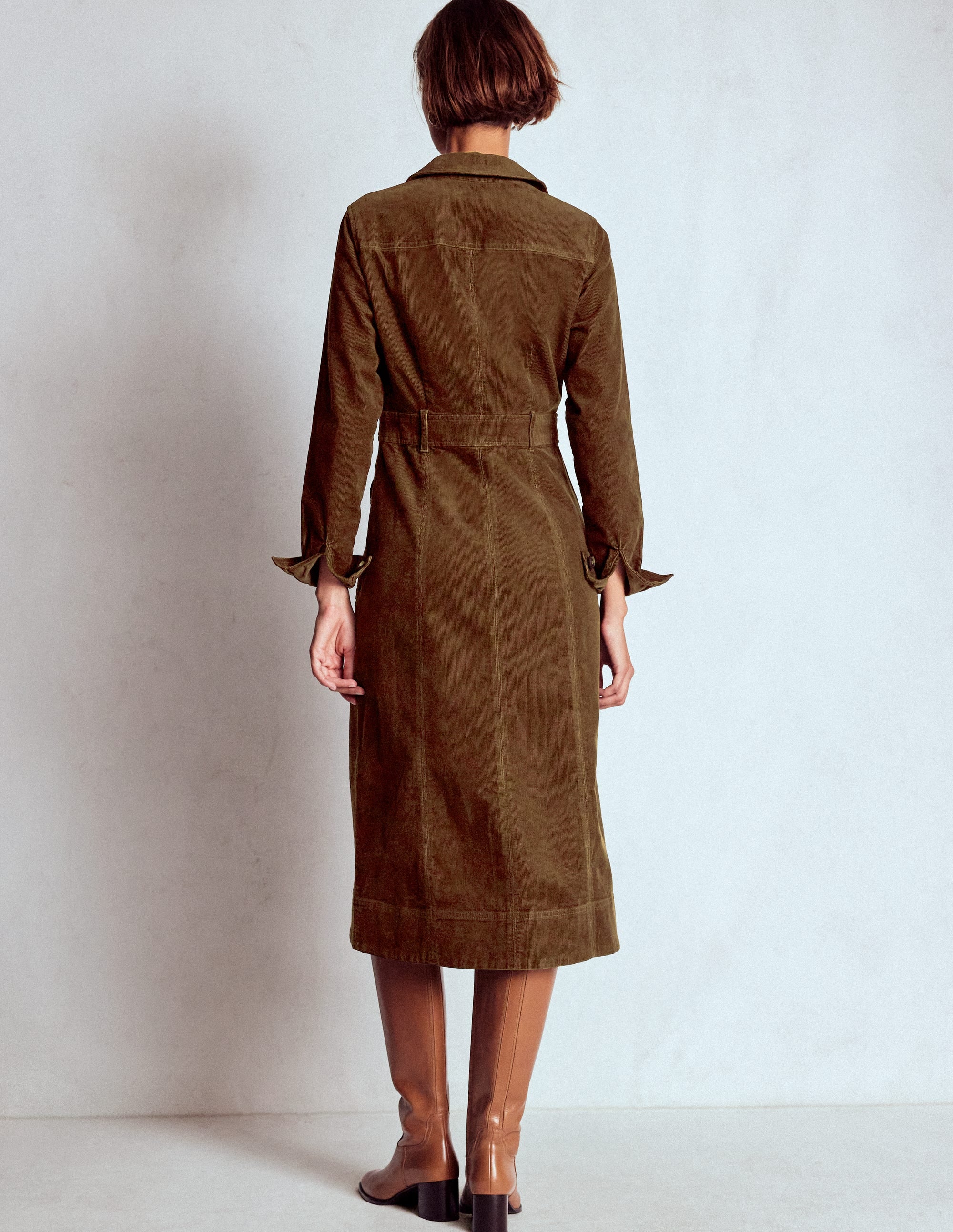 Amanda Midi-Cordkleid-Raue Umbra - Image 3