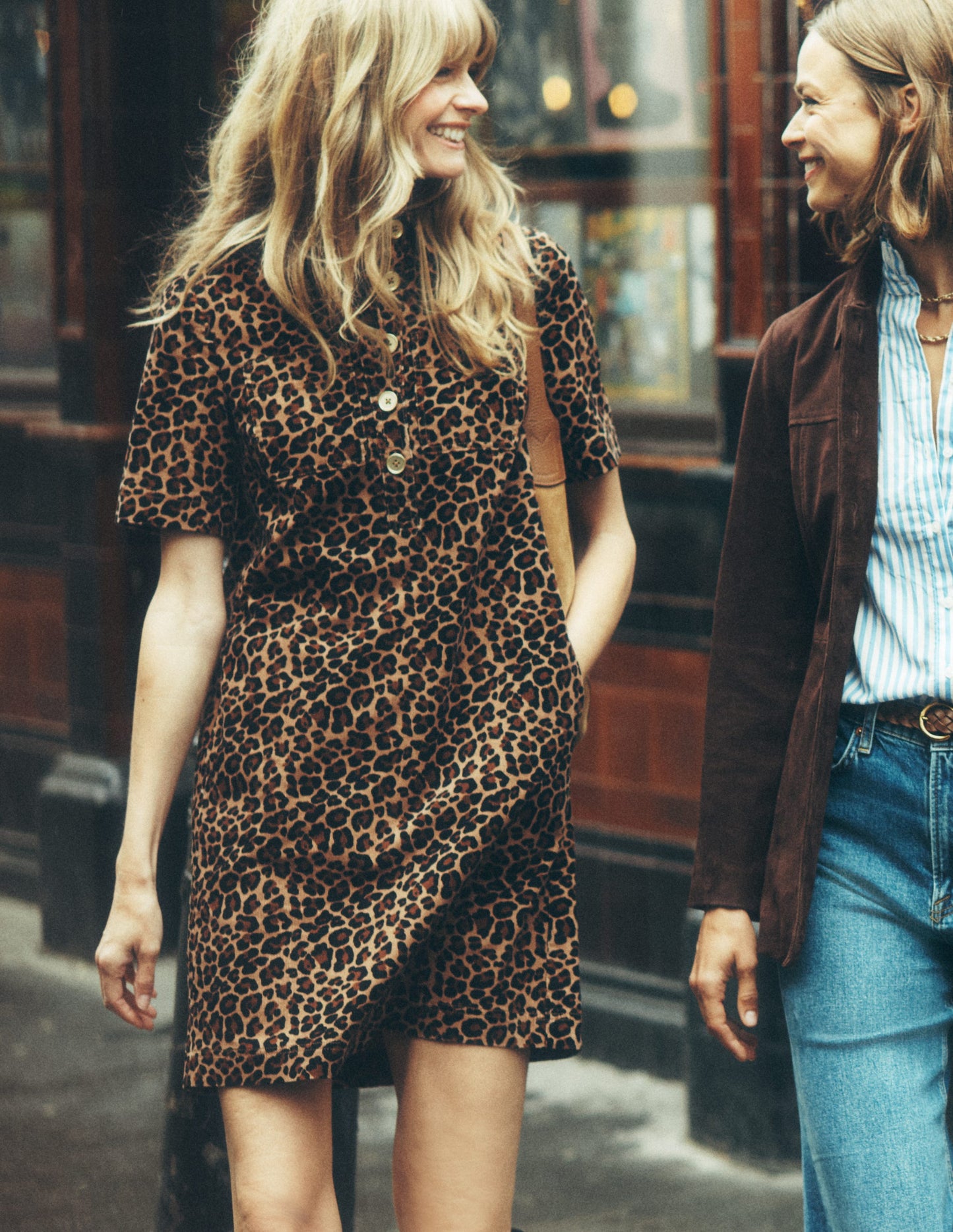 Robe-chemise Zia à poches en velours côtelé-Multi, motif Cheetah Pop