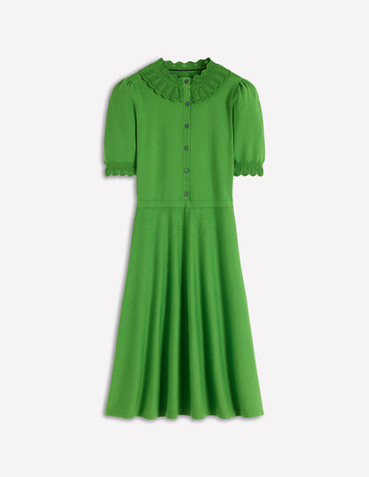 Melina Strickkleid mit Rüschen-Paradiesgrün-7