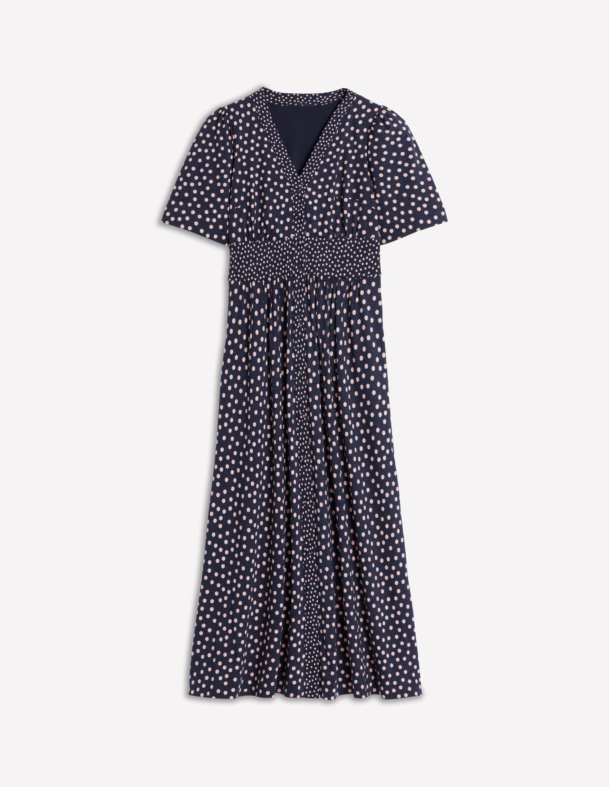 Natalia Jersey Tea Dress-French Navy, Ballet Slipper-6