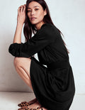 Sarah Kurzes Jerseykleid-Schwarz