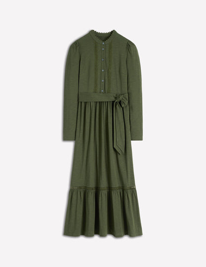Edwina Jersey-Hemdblusenkleid-Grünkohlblatt-5