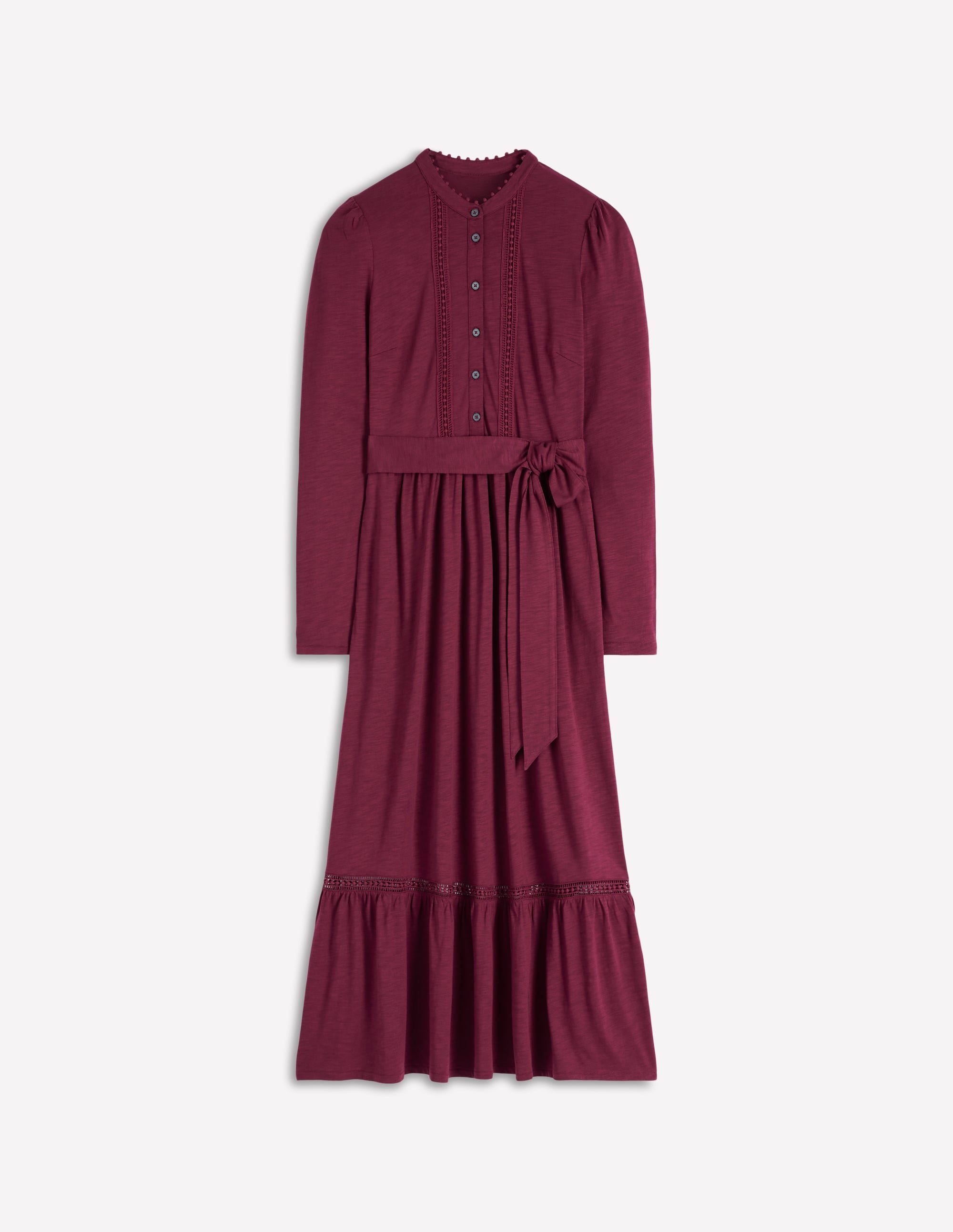 Edwina Jersey-Hemdblusenkleid-Dunkelviolett - Image 7