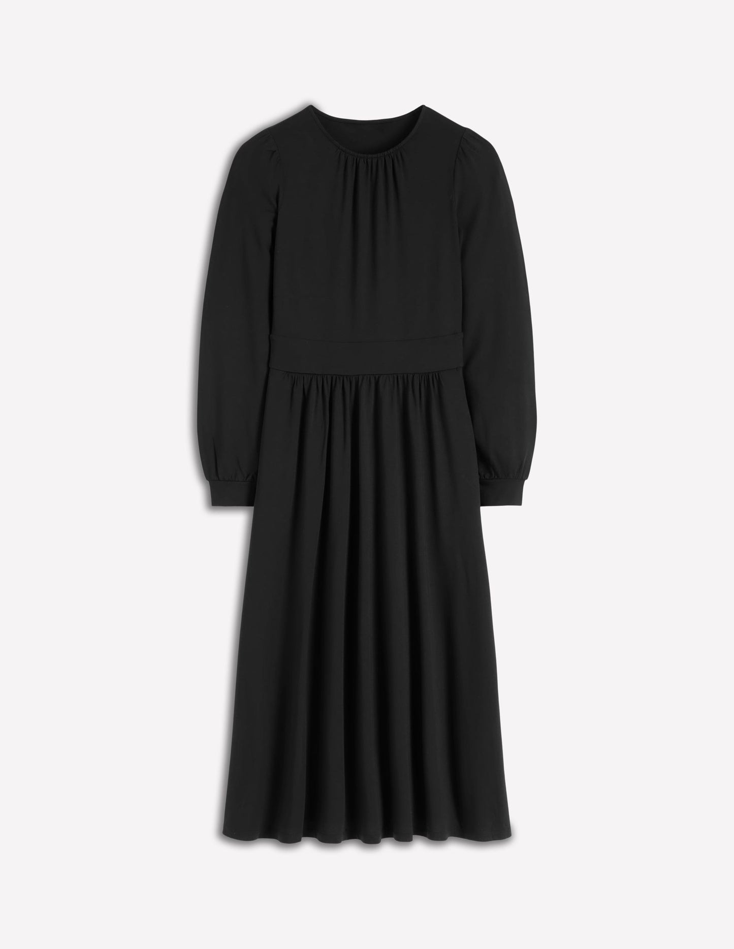 Alexandra Jersey Midi Dress-Black