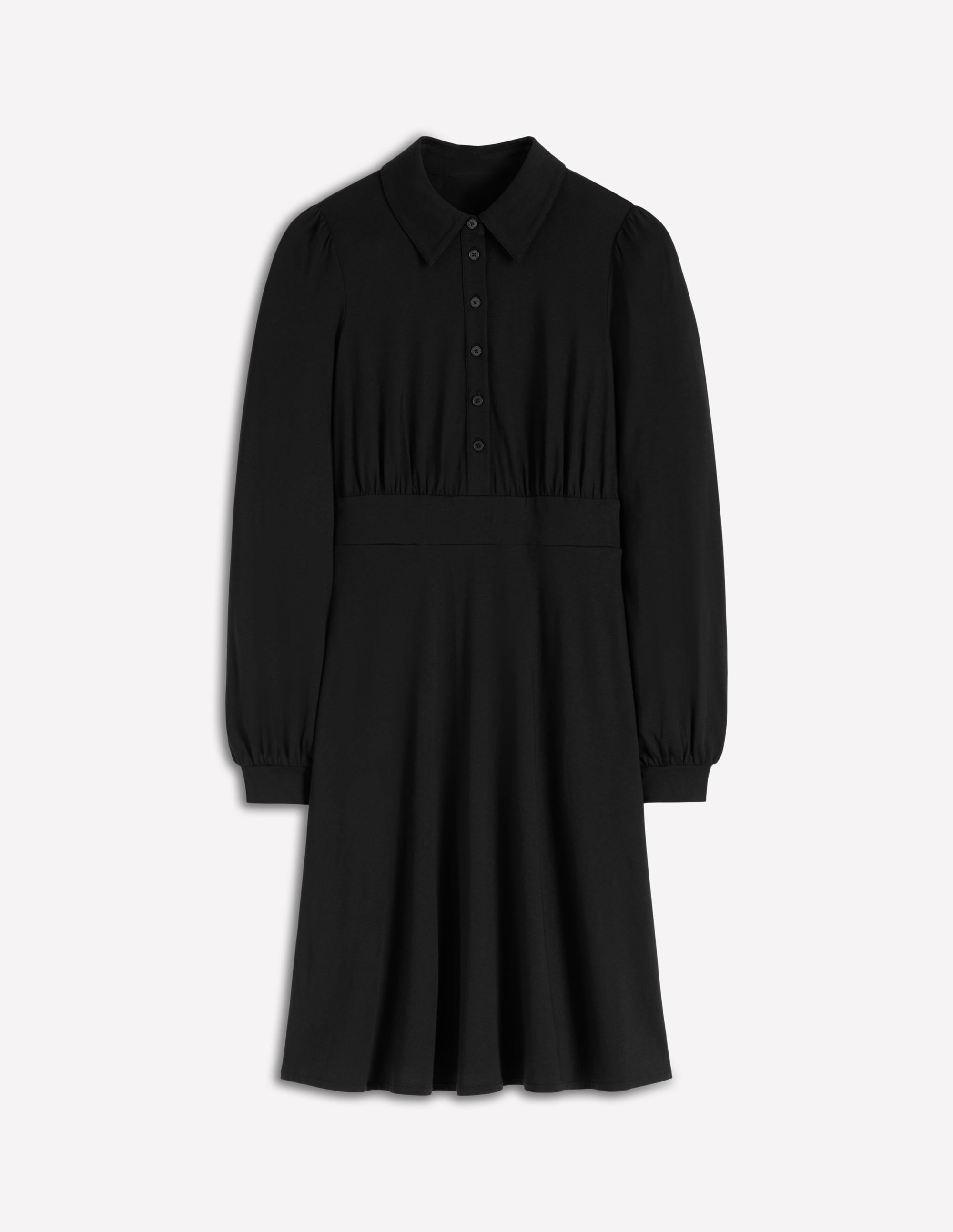 Orla Kurzes Jersey-Hemdblusenkleid-Schwarz - Image 5