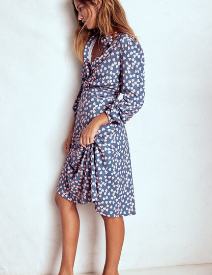 Orla Kurzes Jersey-Hemdblusenkleid-Denim-Blau Herzkaskade-4